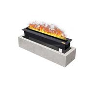 Cheminée d'atomisation 3D Inserts de cheminée, télécommande de Foyer encastré et écran Tactile Flamme Multicolore Ménage(Grand)