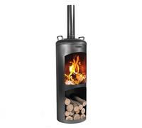 Cheminée de jardin CookKing Faro - Acier de haute qualité - Fabriquée à la main en Europe - Cheminée d'extérieur - 158 cm
