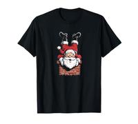 Cheminée de Noël Cool avec Père Noël pour garçons et Filles T-Shirt