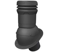 Cheminée de purge basse 325 mm DN125 (125 mm) pour toit plat, tôle trapézoïdale, double feuillure en tuile - Traversée de toit pour ventilation de toit pour ventilation par gravité - Tuile de