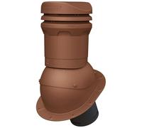 Cheminée de purge basse 325 mm DN125 (125 mm) pour toit plat, tôle trapézoïdale, double feuillure en tuile - Traversée de toit pour ventilation de toit pour ventilation par gravité - Tuile de