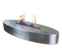 Cheminée de table à l'éthanol en acier inoxydable Purline