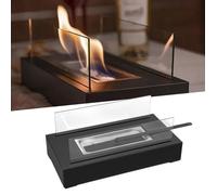 Cheminée de table à l'éthanol HENGMEI - Blanc et noir - Utilisation intérieure et extérieure