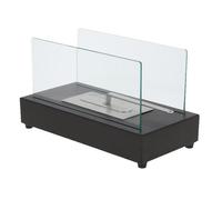 Cheminée de table au bioéthanol rectangle - Noir - L 35,5 x P 18 x H 20,6 cm