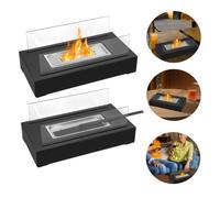 Cheminée de table - LARS360 - Modèle portable - Bioéthanol - Design moderne - 35x18x15cm
