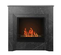 Cheminée de terre bioéthanol divine Bellini en bois effet marbre noir fabriquée