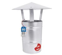 Cheminée de ventilation en acier galvanisé - Embout de cheminée résistant aux intempéries avec protection contre la pluie, idéal pour les tuyaux d'échappement, les conduits de ventilation et les