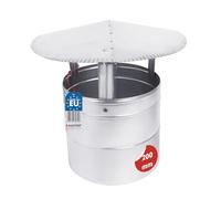 Cheminée de ventilation en acier galvanisé - Embout de cheminée résistant aux intempéries avec protection contre la pluie, idéal pour les tuyaux d'échappement, les conduits de ventilation et les