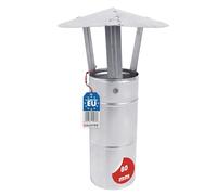 Cheminée de ventilation en acier galvanisé - Embout de cheminée résistant aux intempéries avec protection contre la pluie, idéal pour les tuyaux d'échappement, les conduits de ventilation et les