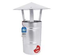 Cheminée de ventilation en acier galvanisé - Embout de cheminée résistant aux intempéries avec protection contre la pluie, idéal pour les tuyaux d'échappement, les conduits de ventilation et les
