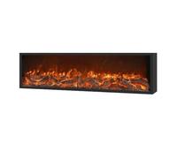 Cheminée décorative Cheminée électrique Murale et encastrée avec télécommande, cheminée décorative Ultra-Fine à Flamme réaliste 3D(Moyen)