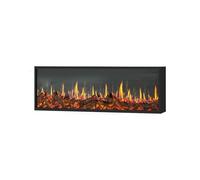 Cheminée décorative Cheminée Flamme réaliste encastrée décorative Ultra-Mince moulée Monobloc(Petit)