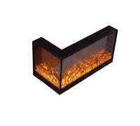 Cheminée décorative Insert de cheminée décorative à LED avec télécommande, côté Gauche, en Forme L(Moyen)