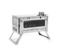 Cheminée d'extérieur, poêle à bois for camping, chauffage sous tente, acier inoxydable, pliable, portable, sans fumée, multifonctionnelle, idéale for les pique-niques