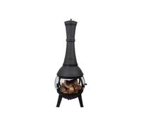 Cheminée d'extérieure poêle de terrasse avec porte grillagée