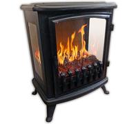 Cheminée Électrique 2000w Avec Flamme 3d Noir 139 Fire Glass