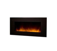 Chemin’Arte Cheminée Électrique Effet Flammes LEDs Murale Volcano XXL - Noire - 122x16x52cm - Conçue en France - Garantie 2 Ans