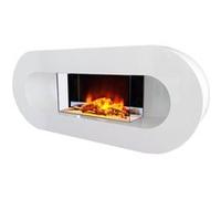 Chemin’Arte Cheminée Électrique LEDs Effet Flammes Murale ou à Poser Ovalia - 2000 W - Conçue en France - Garantie 2 Ans