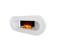 Chemin’Arte Cheminée Électrique LEDs Effet Flammes Murale ou à Poser Ovalia - 2000 W - Conçue en France - Garantie 2 Ans