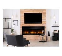 Chemin’Arte Cheminée Électrique Encastrable Effet Flammes LEDs Élysée XXL - Conçue en France - 122 x 17 x 45 cm - Garantie 2 Ans