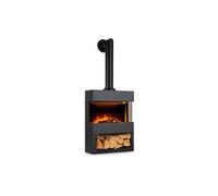 Klarstein Zermatt Cheminée électrique 900/1800W Thermostat Illusion de flamme Tube de fumée