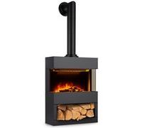 Cheminée électrique 900/1800W Thermostat simulation de flamme Tuyau de poêle G