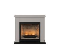 TAGU Cheminée électrique à bougies parfumées - FRODE Zenflame - Effets flammes et crépitement - Beige G