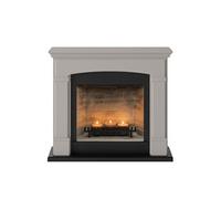 Cheminée électrique à bougies parfumées - HELMI Zenflame - Effets flammes et crépitement - Beige