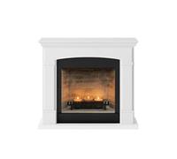 Cheminée électrique à bougies parfumées - HELMI Zenflame - Effets flammes et crépitement - Blanc