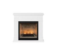 TAGU Cheminée électrique à bougies parfumées - LARSEN Zenflame - Effets flammes et crépitement - Blanc G