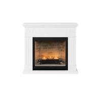 TAGU Cheminée électrique à bougies parfumées - LARSEN Zenflame - Effets flammes et crépitement - Blanc G