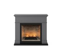 TAGU Cheminée électrique à bougies parfumées - LARSEN Zenflame - Effets flammes et crépitement - Gris G