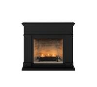 Cheminée électrique à bougies parfumées - LARSEN Zenflame - Effets flammes et crépitement - Noir