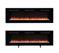 Dimplex Cheminée électrique Sierra 60" / 152 cm - Cheminée décorative avec Chauffage et Faux feu - Effet de Flamme LED réaliste - À Poser, encastrer ou Suspendre - Commande Via Application - 152,4 cm