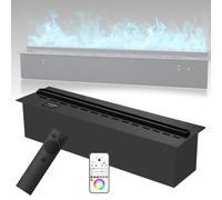 Cheminée électrique avec effet de flamme 7 couleurs, application intelligente, télécommande, contrôle tactile, design 3D encastré vapeur d'eau pour maisons modernes