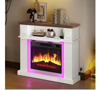 Cheminée électrique Balconera 1830W/2000W - Surface de chauffe 30 m² - Bande LED 16 couleurs - Largeur 97 cm