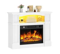 Cheminée électrique Balconera 1830W/2000W - Surface de chauffe 30 m² - Bandeau LED 24 couleurs - Largeur 100 cm