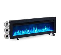 BALDERIA Agnes 40" Foyer Électrique - Foyer électrique encastré avec Chauffage 1000/2000 W, Effet de Flamme 3D réaliste, Télécommande programmable, Minuterie, Thermostat - Noir