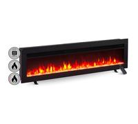 BALDERIA Agnes 50" Foyer Électrique - Foyer électrique encastré avec Chauffage 1000/2000 W, Effet Flamme 3D réaliste, Télécommande programmable, Minuterie, Thermostat - Noir