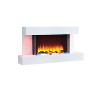 Cheminée électrique BALDERIA Aieda - Cheminée sur pied, chauffage 2000 W - Blanc