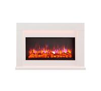 Cheminée électrique BALDERIA Castor - Cheminée sur pied, chauffage 2000 W - Blanc
