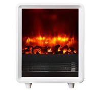 Cheminée électrique BALDERIA George - Poêle électrique, chauffage 2000 W - Blanc