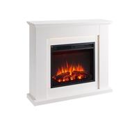 Cheminée électrique BALDERIA Hektor - Cheminée sur pied, chauffage 2000 W - Blanc