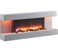 Cheminée électrique BALDERIA Hestia - Cheminée sur pied, 2000 W - Finition aspect béton