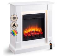 Cheminée électrique BALDERIA Ladina - Cheminée sur pied - blanc
