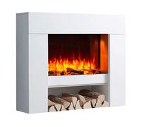 Cheminée électrique BALDERIA Naran - Cheminée sur pied - Blanc