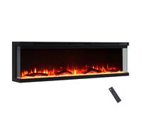 Cheminée électrique BALDERIA pure Orson 60 - Cheminée murale/encastrable - Noir