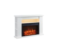 Cheminée électrique BALDERIA Ruby - Cheminée sur pied avec chauffage 2000 W - Blanc