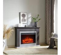 Cheminée électrique BALDERIA Typhon - Cheminée sur pied, 2000 W - Marron foncé