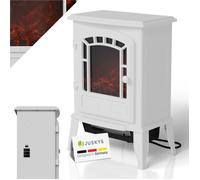 Cheminée électrique 2000W avec effet de flammes Blanc